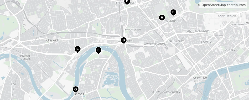 Map of Hammersmith