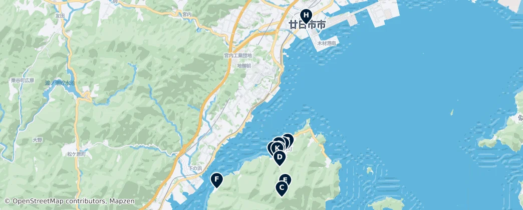 Map of Hatsukaichi