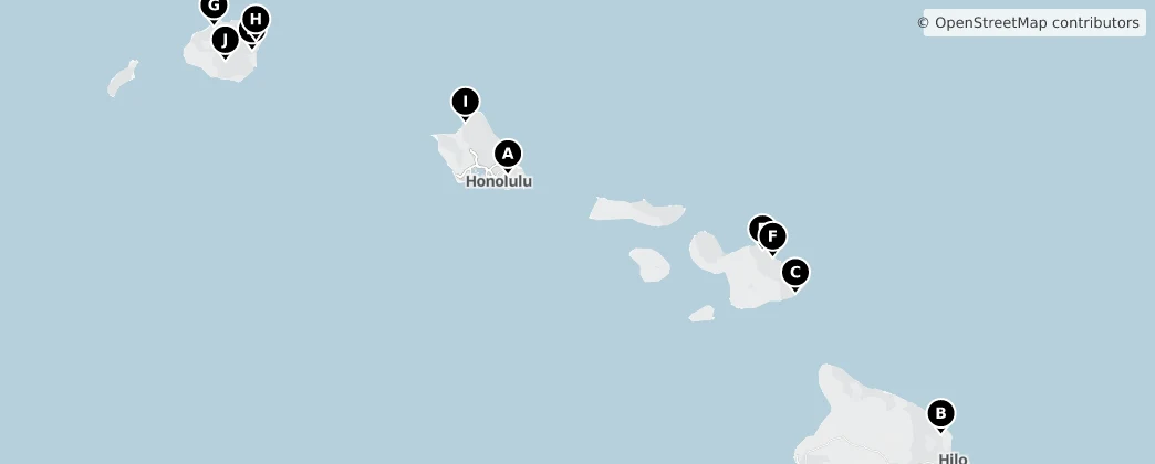 Map of Hawái