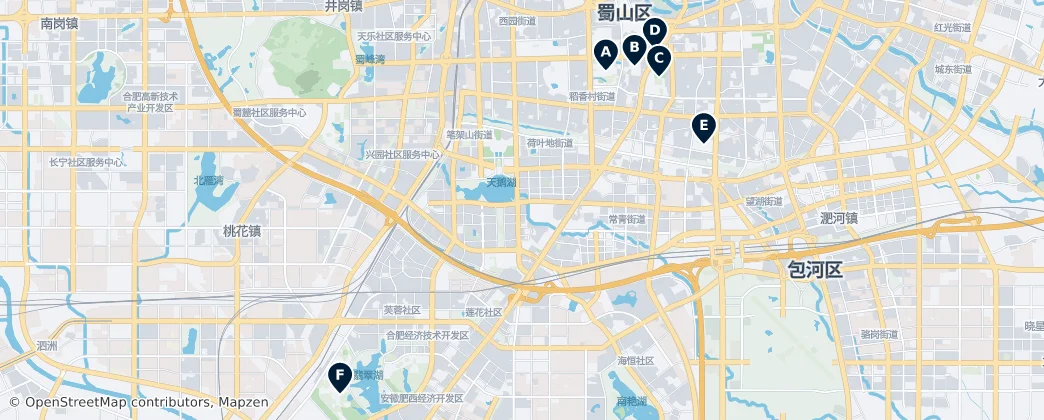 Map of He fei shi qu