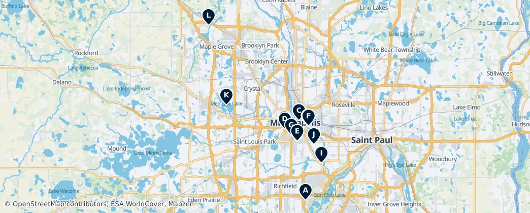 Map of Condado de Hennepin
