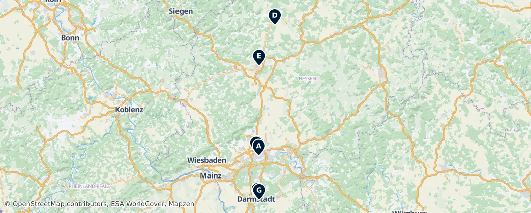 Map of Hesse