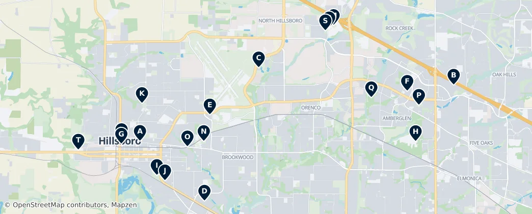 Map of Hillsboro