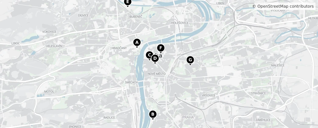 Map of Praga