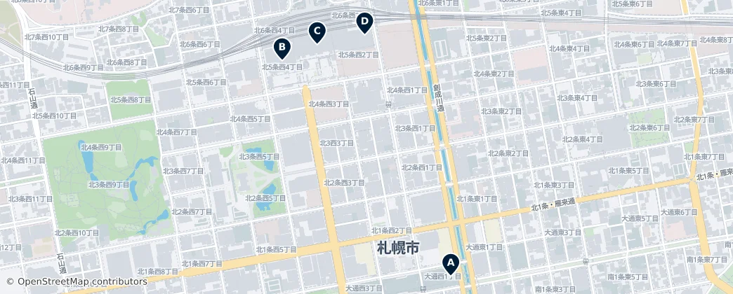 Map of Prefectura de Hokkaidō