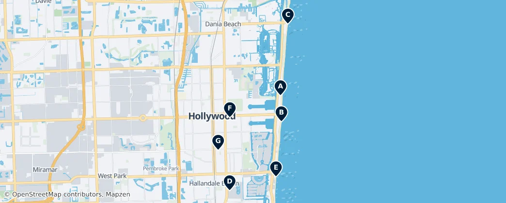 Map of Hollywood