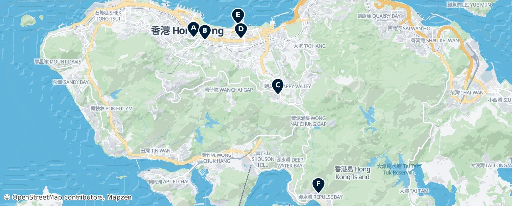 Map of Isla de Hong Kong