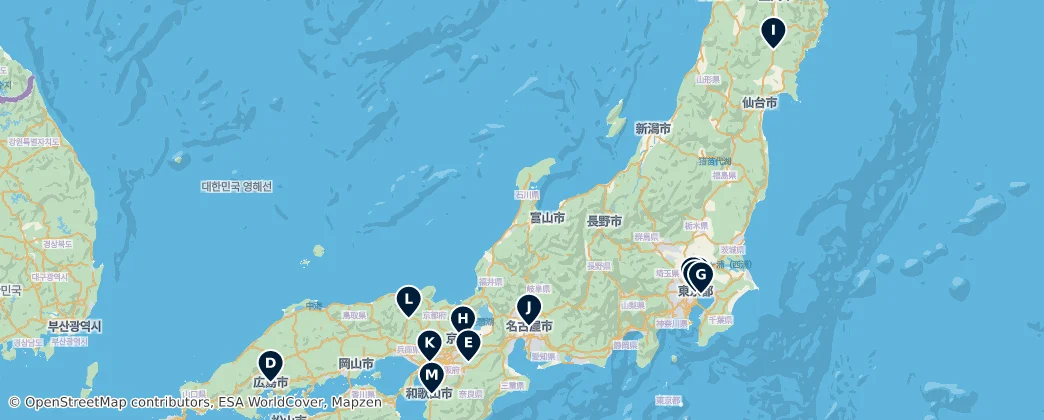 Map of Honshu