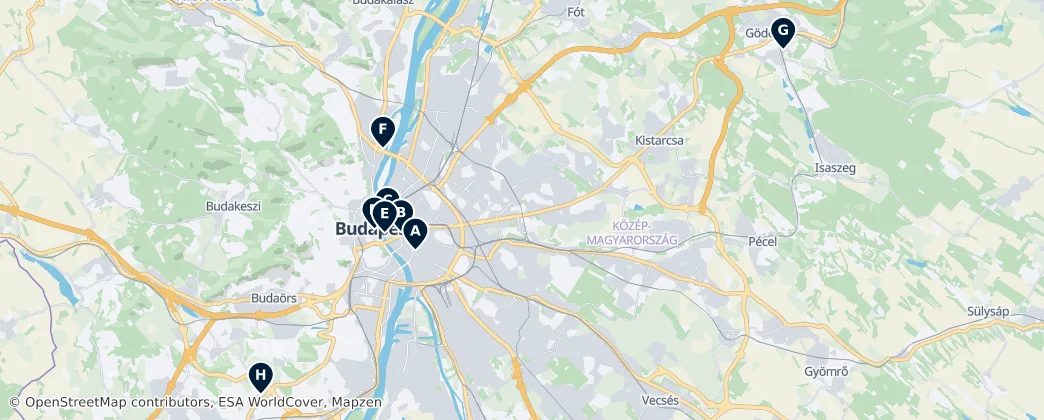 Map of Hungría Central