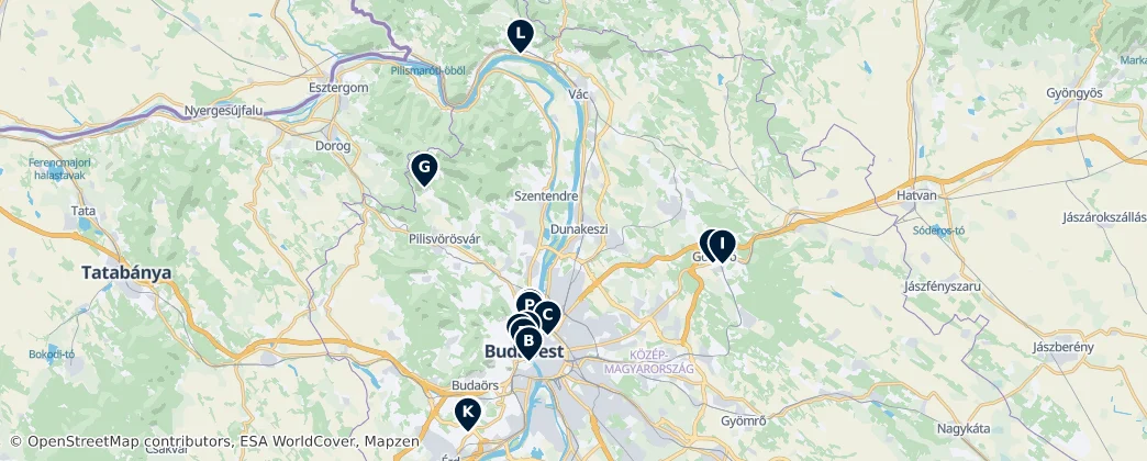 Map of Hungría Central