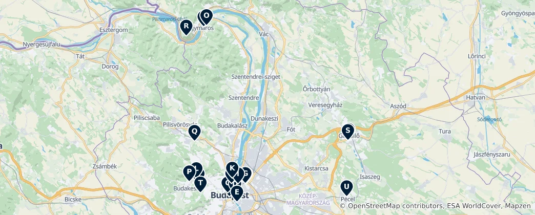 Map of Hungría Central
