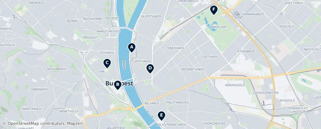 Map of Hungría Central