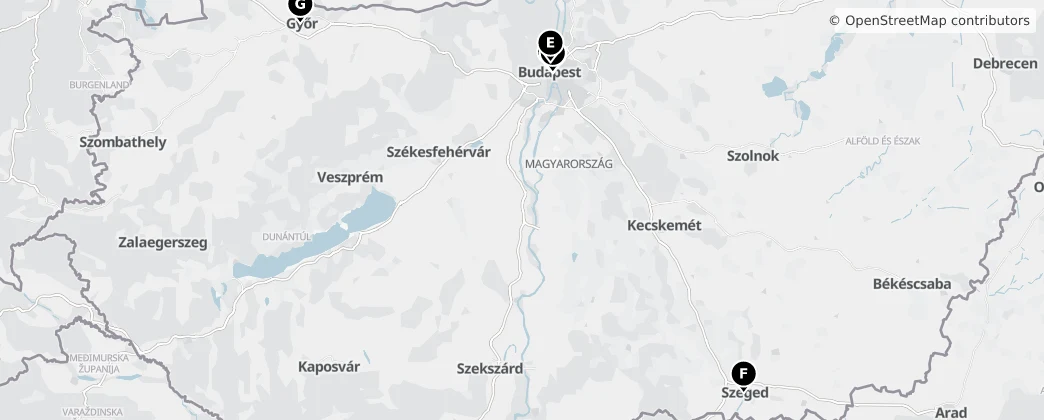 Map of Hungría