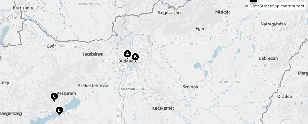 Map of Hungría