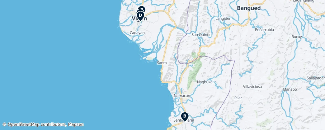 Map of Ilocos Sur