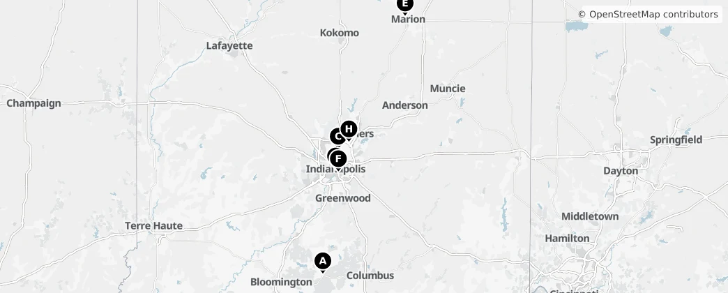Map of Indiana