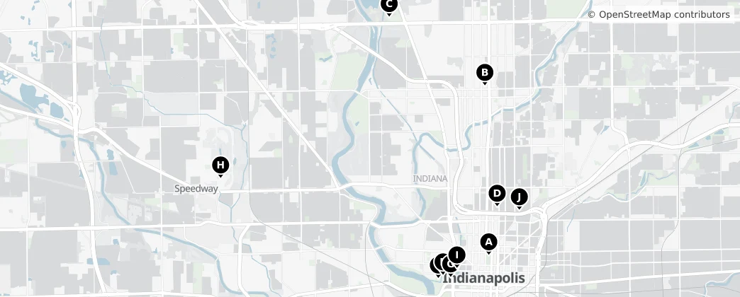 Map of Indianápolis