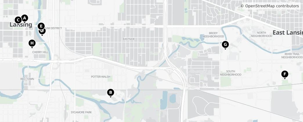 Map of Condado de Ingham