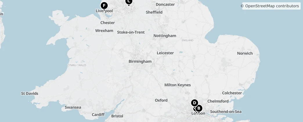 Map of England