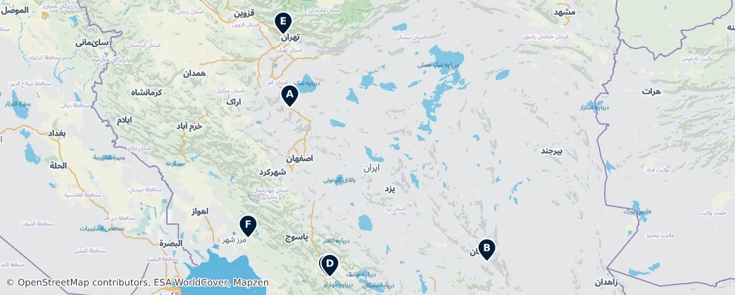 Map of Irán