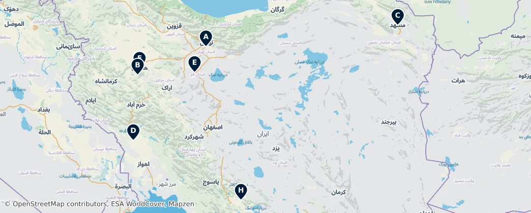 Map of Irán