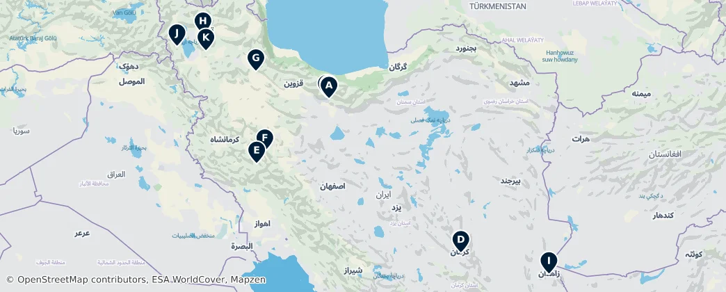 Map of Irán