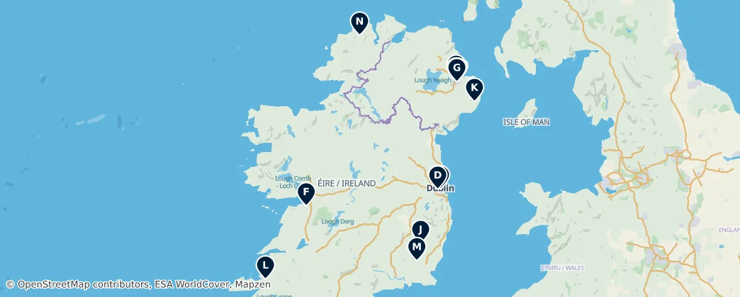 Map of Ireland