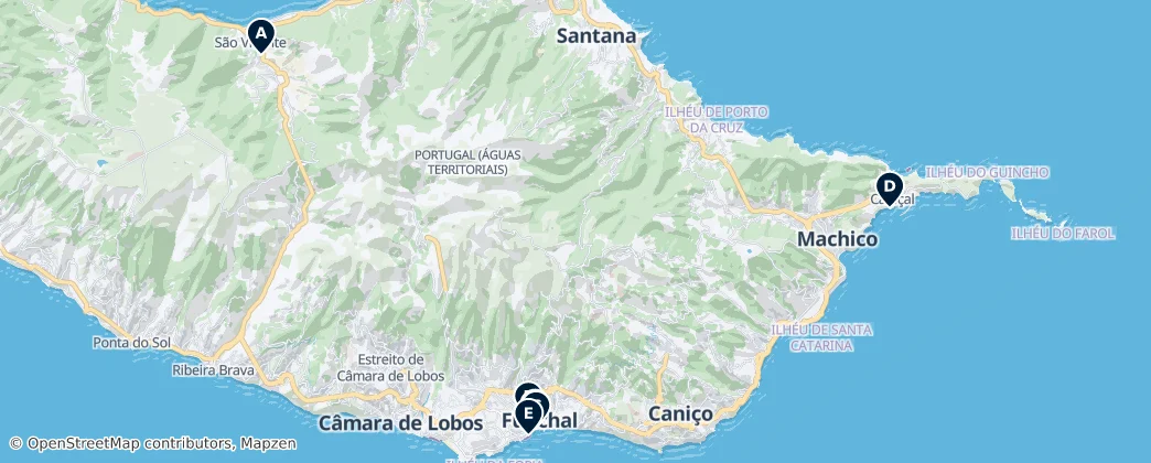 Map of Isla de Madeira