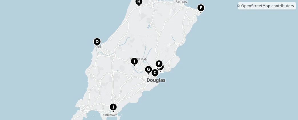 Map of Isla de Man