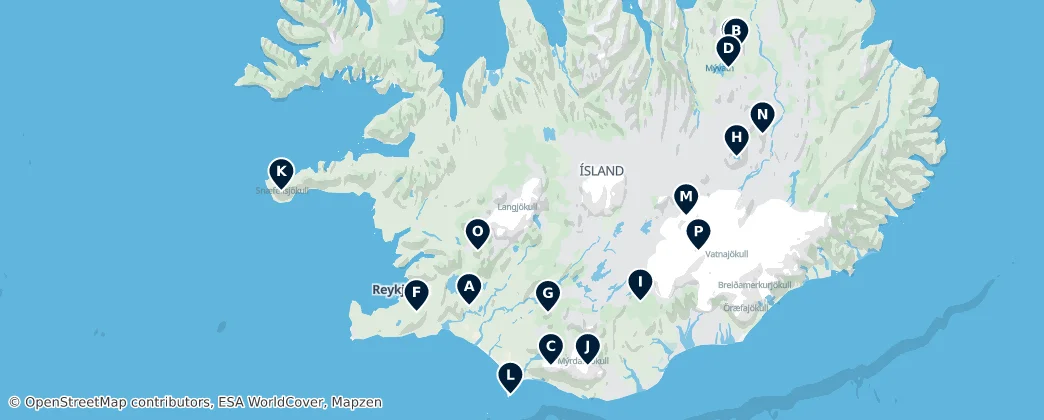 Map of Islandia