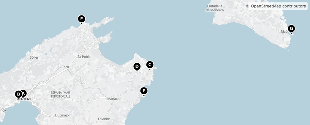 Map of Islas Baleares