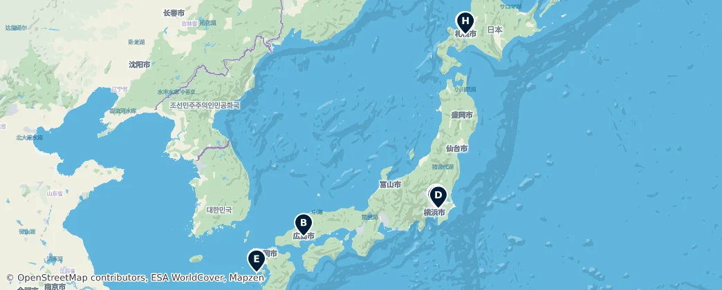 Map of 日本列島