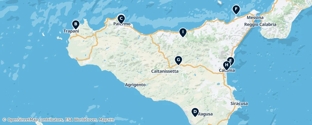 Map of Isola di Sicilia