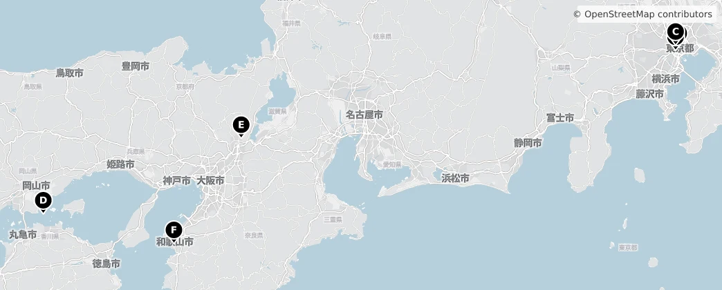 Map of Japón