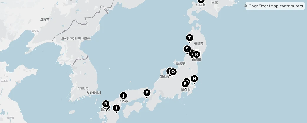 Map of Japón