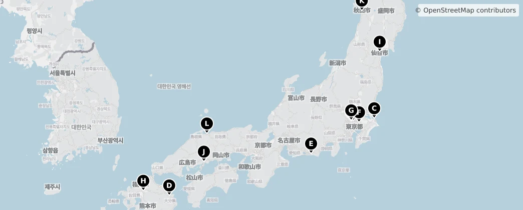Map of Japón