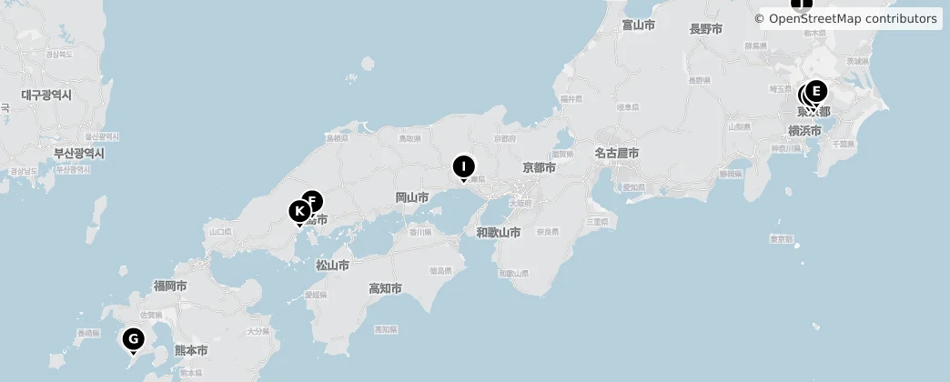 Map of Japón