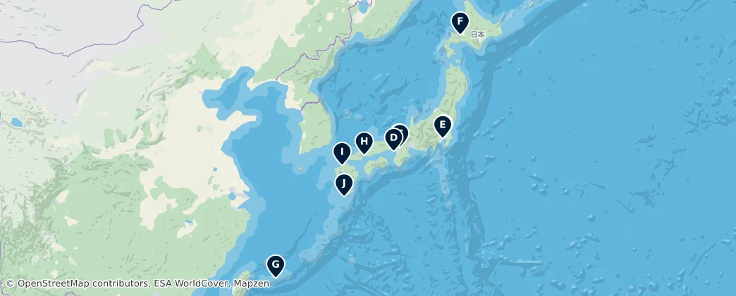 Map of Japón