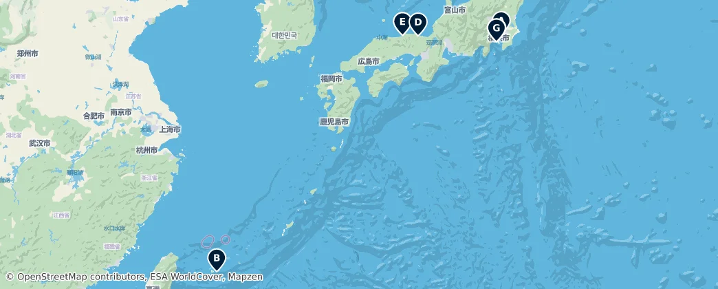 Map of Japón
