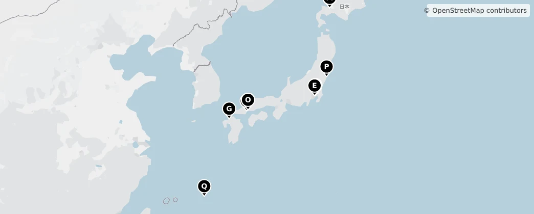 Map of Japón