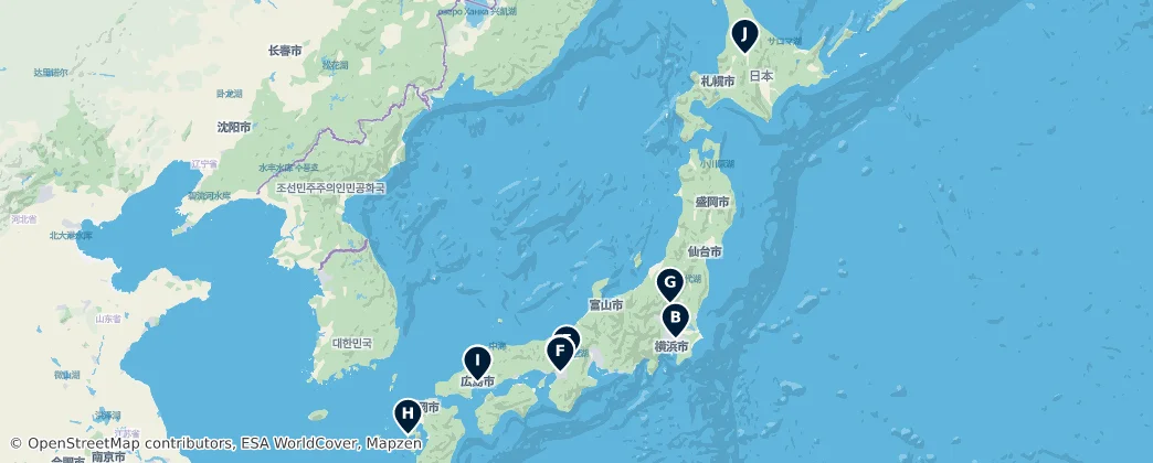 Map of Japón