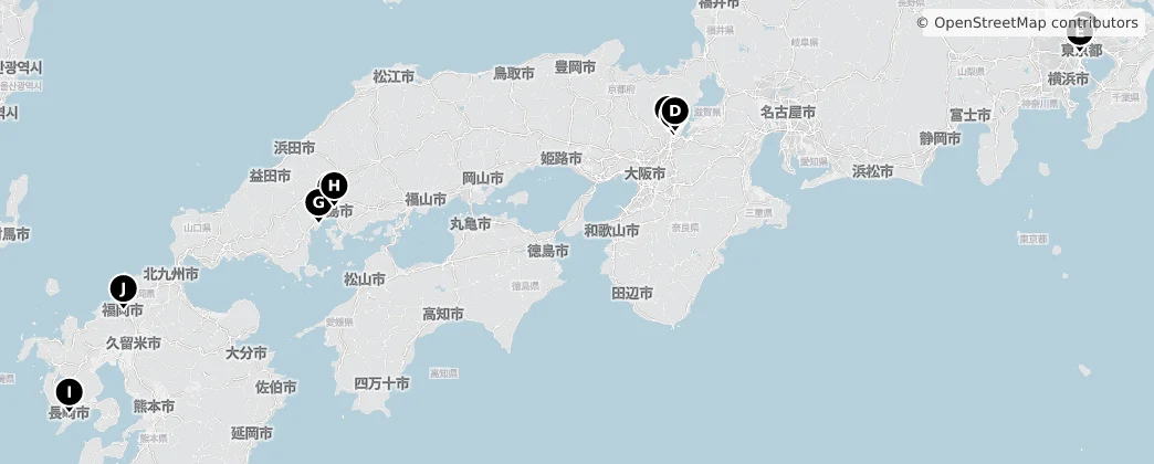 Map of Japón