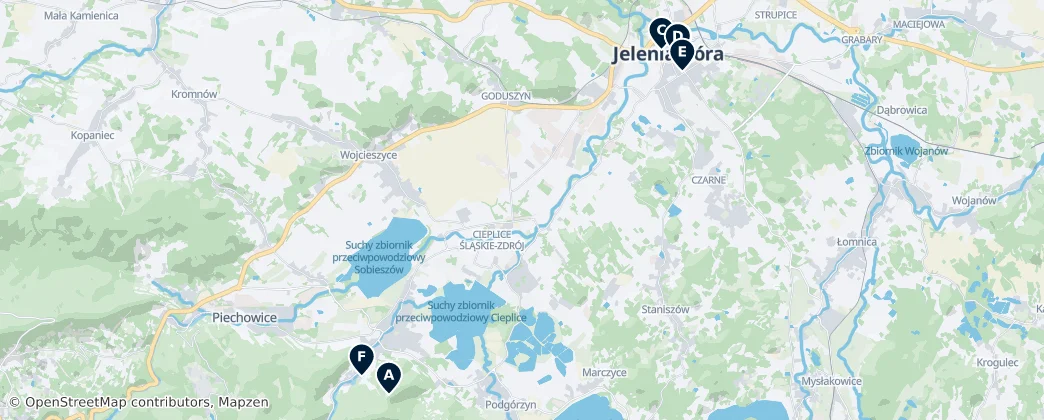Map of Jelenia Góra