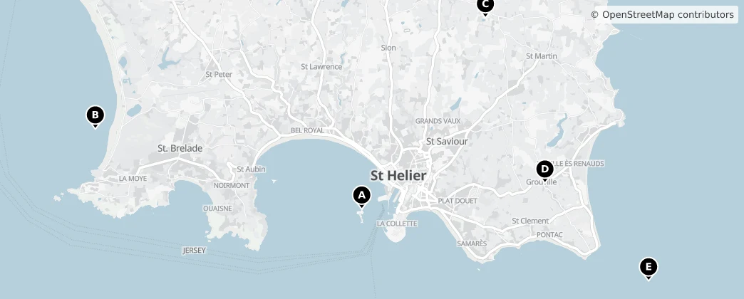 Map of Jersey