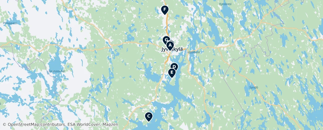 Map of Jyväskylä