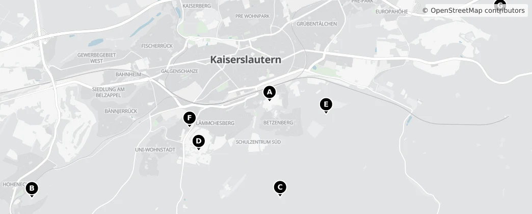 Map of Kaiserslautern