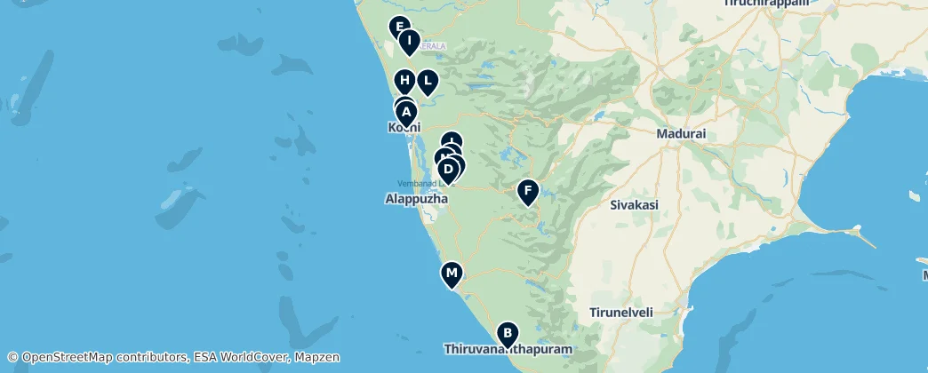 Map of Kerala