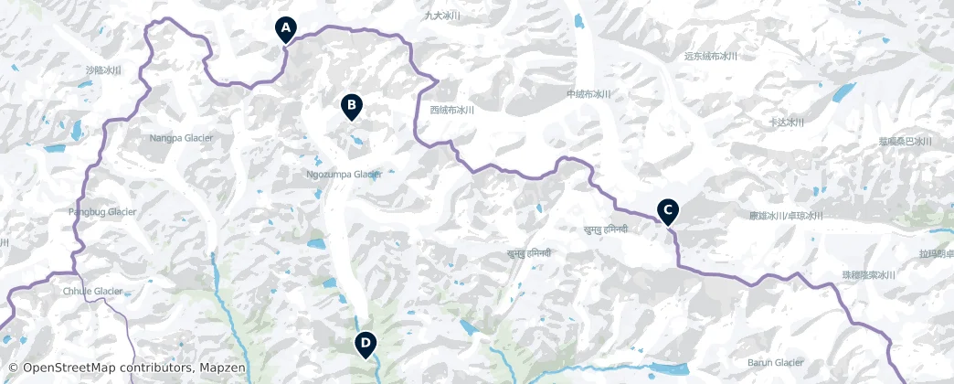 Map of Khumbu Subsection