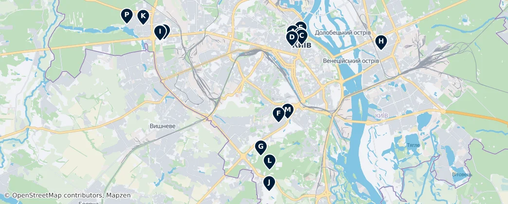 Map of Kiev