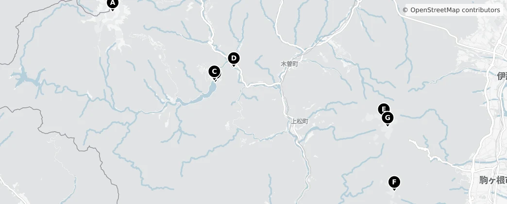Map of Kiso County